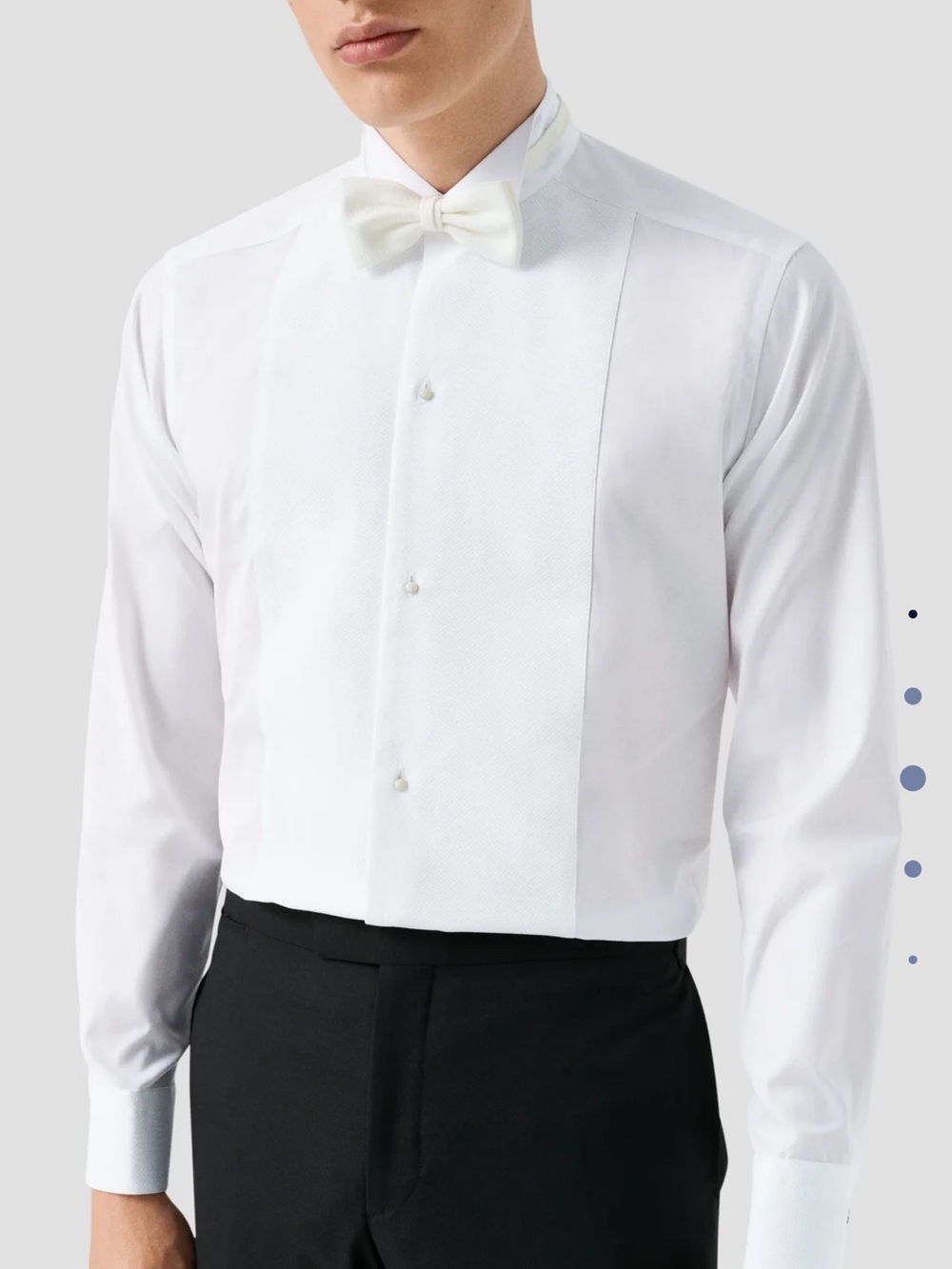 Eton White Tuxedo Dress Shirt with Bib Front size 15